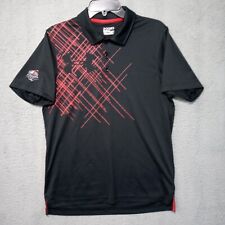 Camisa polo masculina Under Armour HeatGear M preta vermelha regata baía taco de golfe DestinFL comprar usado  Enviando para Brazil