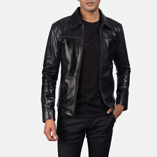 Used, Mystical Black Men's Leather Jacket Festive Collection Modern Lambskin Jacket for sale  Shipping to South Africa