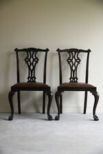 Pair chippendale mahogany for sale  REDRUTH