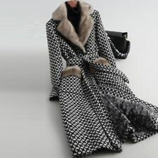 Usado, Jaqueta feminina 2021 inverno xadrez mistura de lã S-5XL peito duplo jaqueta longa comprar usado  Enviando para Brazil