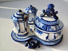 Vintage tea set gzhel. ORIGINAL., used for sale  Shipping to South Africa