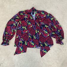 Romance Was Born ‘Waratah Wattle ’ Blouse Red /Lilac Sz 12 Designer for sale  Shipping to South Africa
