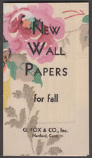 Usado, Novos papéis de parede G Fox & Co Hartford CT para pasta de outono década de 1930 comprar usado  Enviando para Brazil