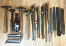 Premium BladeSmith Blacksmith Tool Lot 4-hammers 4 tongs 4-RR Spikes 4-Files USA, used for sale  Shipping to South Africa