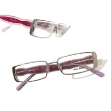 Óculos retangulares pequenos vintage deadstock miu miu armação rosa metal prata comprar usado  Enviando para Brazil