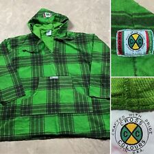 90s VTG CROSS COLOURS Hoodie Baja XXL Hip Hop Plaid Drug Rug USA Made Hippie, used for sale  Shipping to South Africa