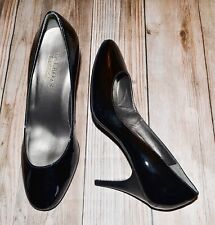 Zapatos de salón TALBOTS de cuero negro patentado $149 3"~tacones ~NextToNew~ Talla 7 B segunda mano  Embacar hacia Argentina
