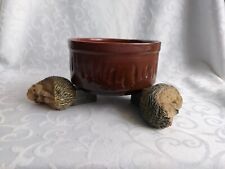 BROWN PLANT POT WITH 3 HEDGEHOG FEET/STANDS for sale  Shipping to South Africa