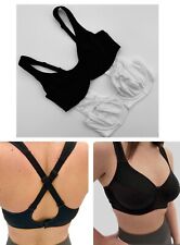 Ex FaMouS Store Ladies Sports Bra Ultimate Support Underwired Black White Gym for sale  Shipping to South Africa