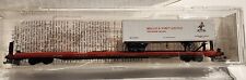 Micro Trains N Scale 89' 4" D.T.I.  Flat Car With 40' Trailer Brillion & Forest , used for sale  Shipping to South Africa