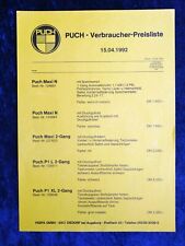 Puch preisliste 1992 gebraucht kaufen  Vechta