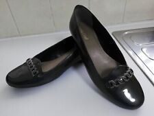 Van Dal ladies Pewter Grey Patent leather low heel loafer shoes size 6D UK   for sale  Shipping to South Africa