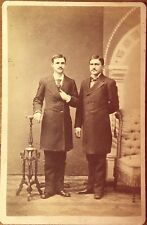 Victorian Brothers Photograph In Suits Ties Shoes Tassel Couch Champagne Table for sale  Shipping to South Africa
