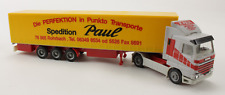 Usado, Scania 143 M Gardinenplanen-SZ Spedition Paul Herpa 1:87 H0 ohne OVP [LB17-B0] comprar usado  Enviando para Brazil