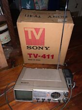 Usado,  Receptor portátil de TV-FM/AM de colección Sony TV-411 con fuente de alimentación radio funciona LEER segunda mano  Embacar hacia Argentina