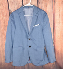 Jaqueta masculina Zara tamanho 38 blazer azul botão casaco esportivo remendo de cotovelo comprar usado  Enviando para Brazil