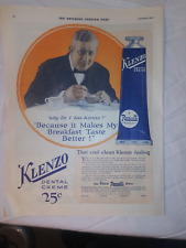 Klenzo toothpaste print for sale  Pardeeville