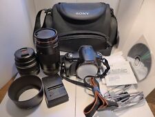 Câmera Sony Alpha a230 10.2MP DSLR com pacote com 2 lentes f3.5-5.6 / 18-55mm 75-300mm, usado comprar usado  Enviando para Brazil