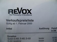 Revox preisliste 2000 gebraucht kaufen  Suchsdorf, Ottendorf, Quarnbek