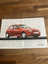 Original 1993 Corsa B GSI revista anúncio quadro pronto arte de parede clássico moderno comprar usado  Enviando para Brazil