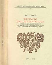 Spettacolo attori cantastorie. usato  Italia