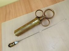 Vintage brass syringe for sale  BURY ST. EDMUNDS
