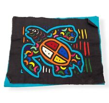 Usado, Painel de tecido têxtil colorido feito à mão Kuna Native Panama Mola tartaruga arco-íris comprar usado  Enviando para Brazil