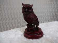 Estatueta decorativa pequena de resina vermelha coruja pássaro animal figura decoração para casa comprar usado  Enviando para Brazil