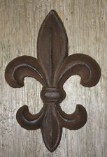 Cast Iron Antique Style Rustic Fleur De Lis Wall Decor Boy Scouts 7" Saints  for sale  Shipping to South Africa
