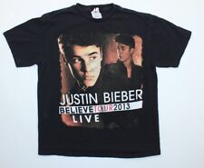 Black Justin Bieber Believe Concert Tour Shirt 2013 Double Sided Kids Medium for sale  Miami