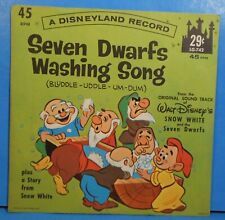 WALT DISNEY SEVEN DWARF'S WASH SONG 7" 1962 ORIGINAL BOM ESTADO MUITO BOM/MUITO BOM+!!A comprar usado  Enviando para Brazil