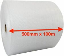 500MM x 100M SMALL BUBBLE WRAP CUSHIONING QUALITY BUBBLE 100 METERS LONG ROLL, used for sale  HOUNSLOW