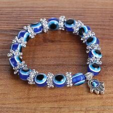 Único AZUL Protección de Cuentas Mal de Ojo Buena Suerte Pulsera Joyería Mano Turca segunda mano  Embacar hacia Argentina