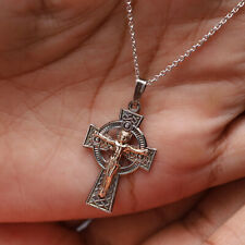 Joias usadas de prata esterlina crucifixo cruz celta chapeamento de ouro 14K QVC comprar usado  Enviando para Brazil