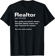 NOVO! Camiseta Funny Definition The Realtor For Real Estate Agent - FEITA NOS EUA comprar usado  Enviando para Brazil