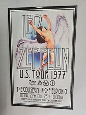 Póster de concierto enmarcado de Led Zeppelin 1977, Coliseo Richfield segunda mano  Embacar hacia Argentina