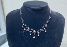 Vintage Claire Choker Rhinestone Necklace Womens for sale  Shipping to South Africa