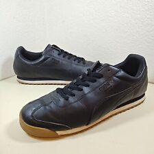 Puma Roma Sneakers Mens Size 13 Shoes Basic Black White Gum Walking Classic for sale  Shipping to South Africa