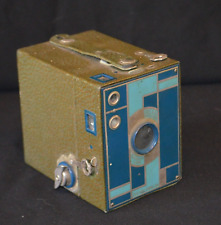 Cámara Brownie Kodak Beau Vintage Verde con Cara Art Deco Azul segunda mano  Embacar hacia Argentina