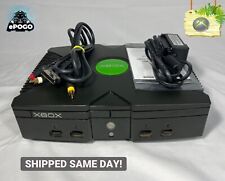 Console de jogos original Microsoft Xbox 8GB preto com cabos OEM TESTADO E FUNCIONANDO comprar usado  Enviando para Brazil