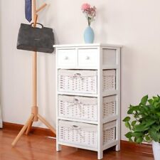 Used, Bedside Table Bathroom Cabinet 3 Wicker Basket Chest of Drawers,Ruication for sale  Shipping to South Africa