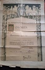 Diploma medaglia bronzo usato  Italia
