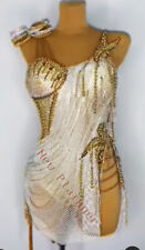 L2682 women ballroom Specialty Rhythm/ Latin dress UK 10 US 8 white for sale  Shipping to South Africa