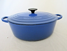 Le Creuset #29 Dutch Oven w/ Lid Oval 5 quart Blue Enamel Retired for sale  Shipping to South Africa