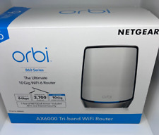 NETGEAR - Router Wi-Fi malla de tres bandas Orbi AX6000 - blanco (RBR860S-100NAS), usado segunda mano  Embacar hacia Argentina