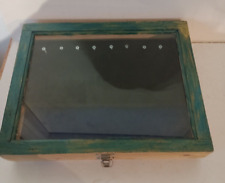 small wooden display case with glass lid ideal for fairs or bootsales for sale  Shipping to South Africa