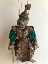 Boneca marionete antiga BIRMANESA BIRMANESA esculpida à mão em madeira, 22" T com alça comprar usado  Enviando para Brazil