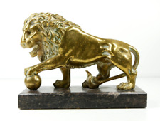 Antigua figura victoriana de león Medici de bronce pulido Grand Tour c19 segunda mano  Embacar hacia Argentina