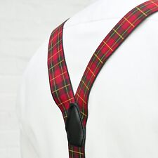 Tartan braces red for sale  LONDON