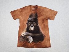 Camisa de montaña para hombre mediana naranja óxido tinte orangután pelo malo día retro de colección segunda mano  Embacar hacia Argentina